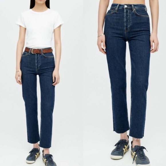 Redone 70s Stove Pipe Jeans in Dark Rinse Size 29 - Picture 3 of 16